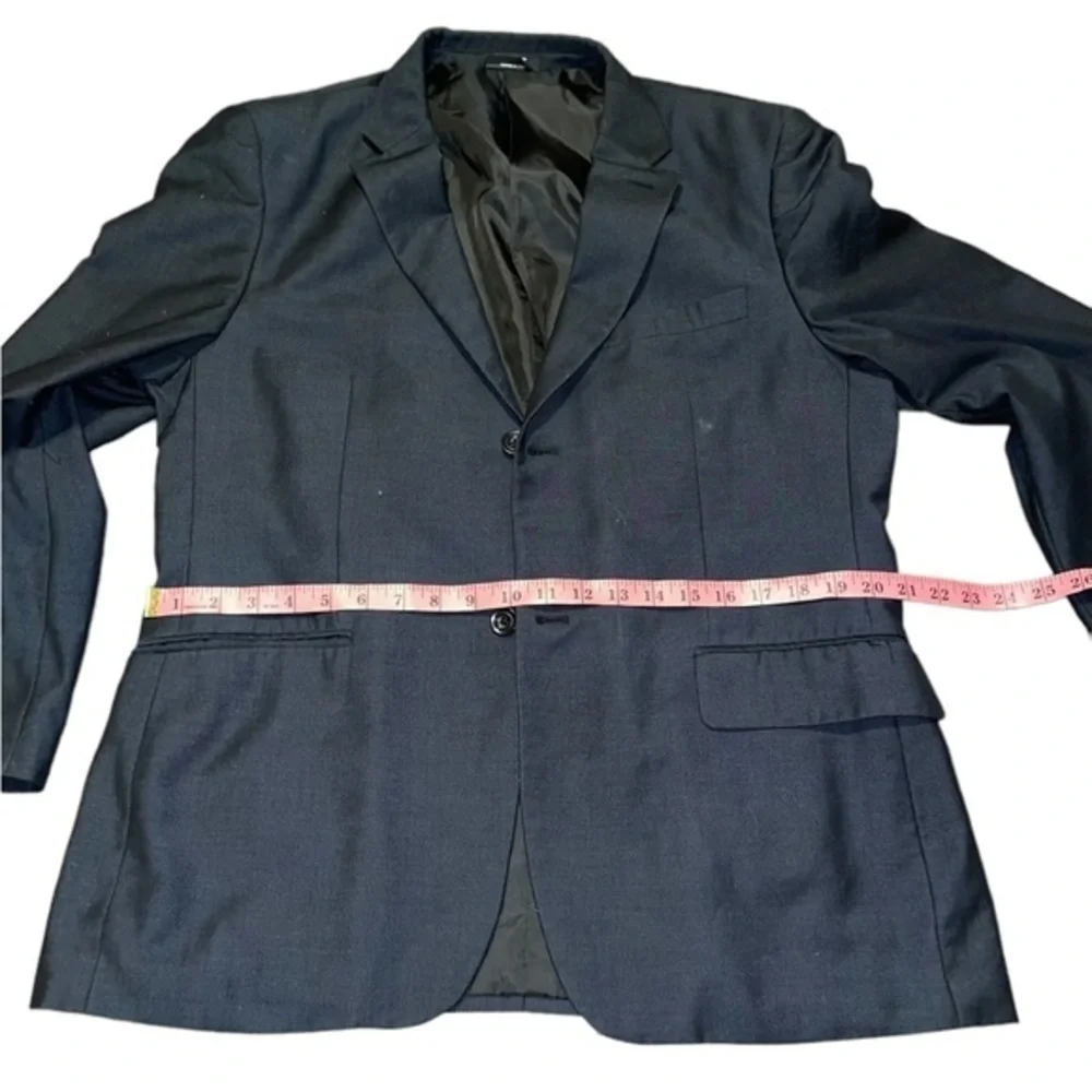 Liz Claiborne LUXE Mens Charcoal Wool/Silk Blend 2 Button Sport Coat Jacket